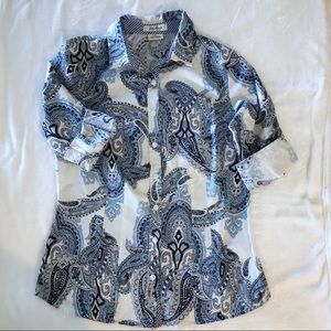 Van Heusen Paisley button down top